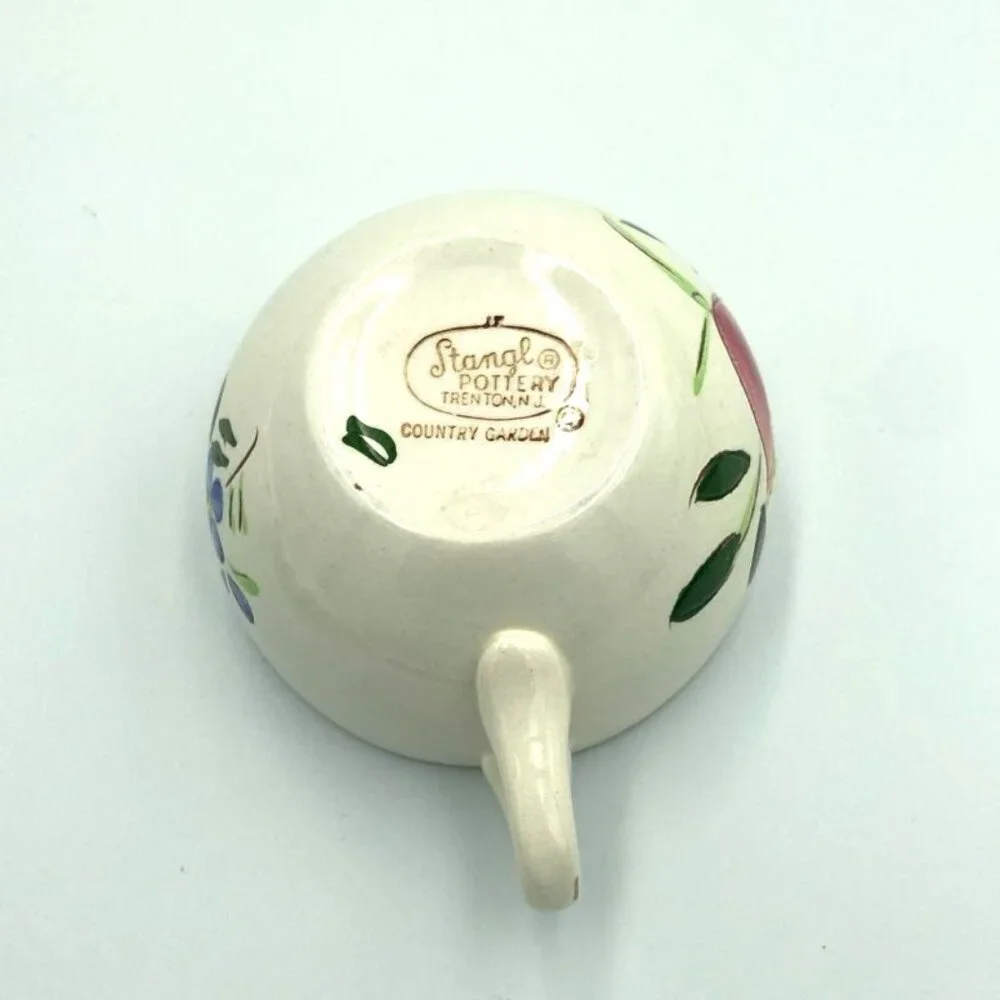 Vtg Stangl Pottery‎ Country Garden Cup & Saucer MCM USA